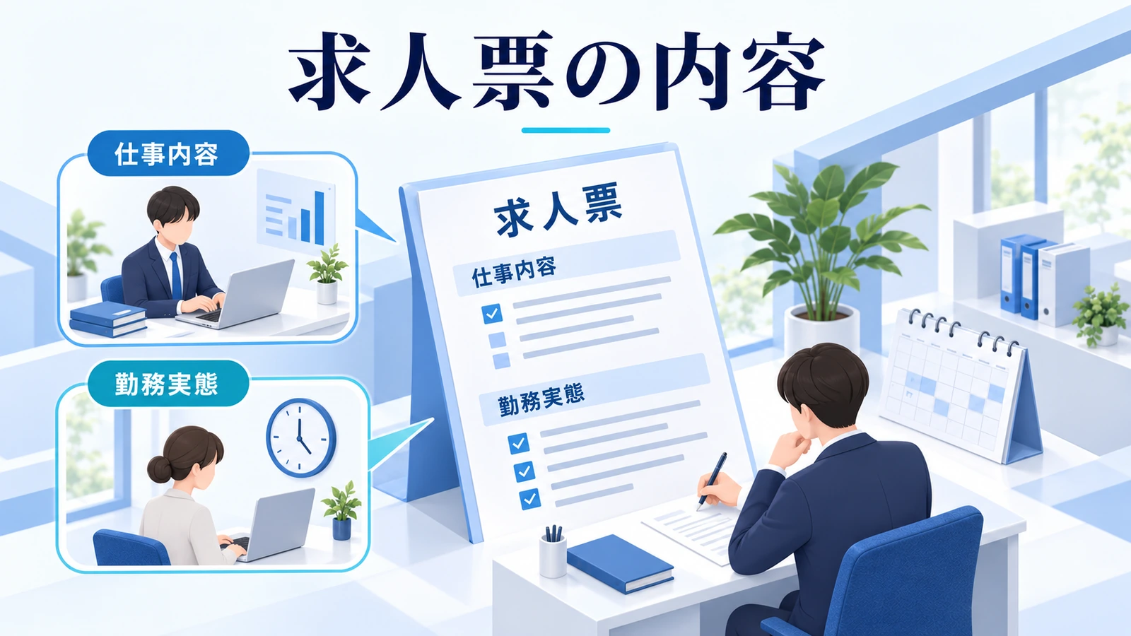 求人票は働く日を想像できる内容にするの図解