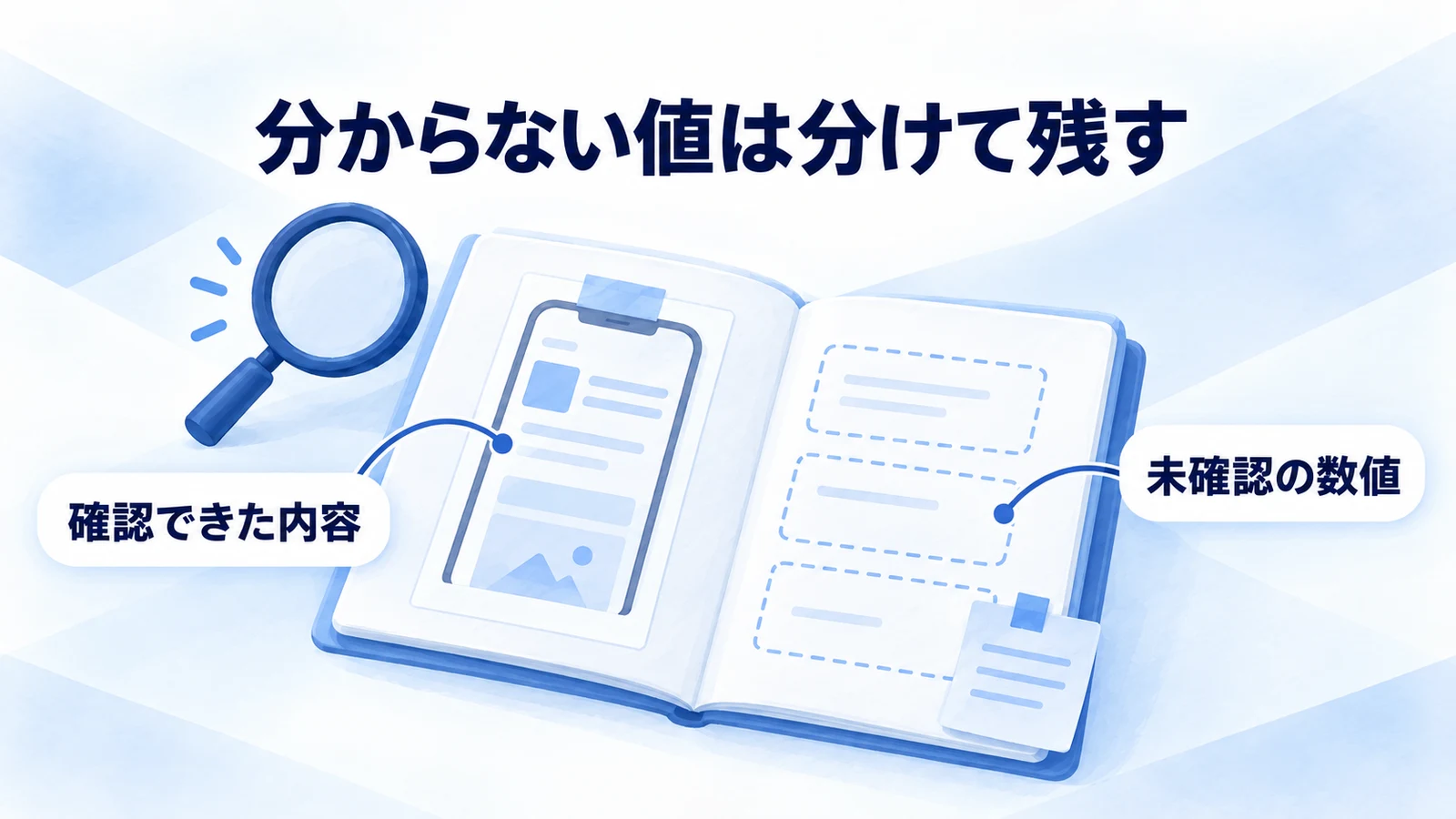 公開されない競合の数値と、確認できた観察内容を分けて残す