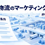 倉庫と輸配送の現場を、荷主の依頼条件とマーケティングの計画に結び付ける図