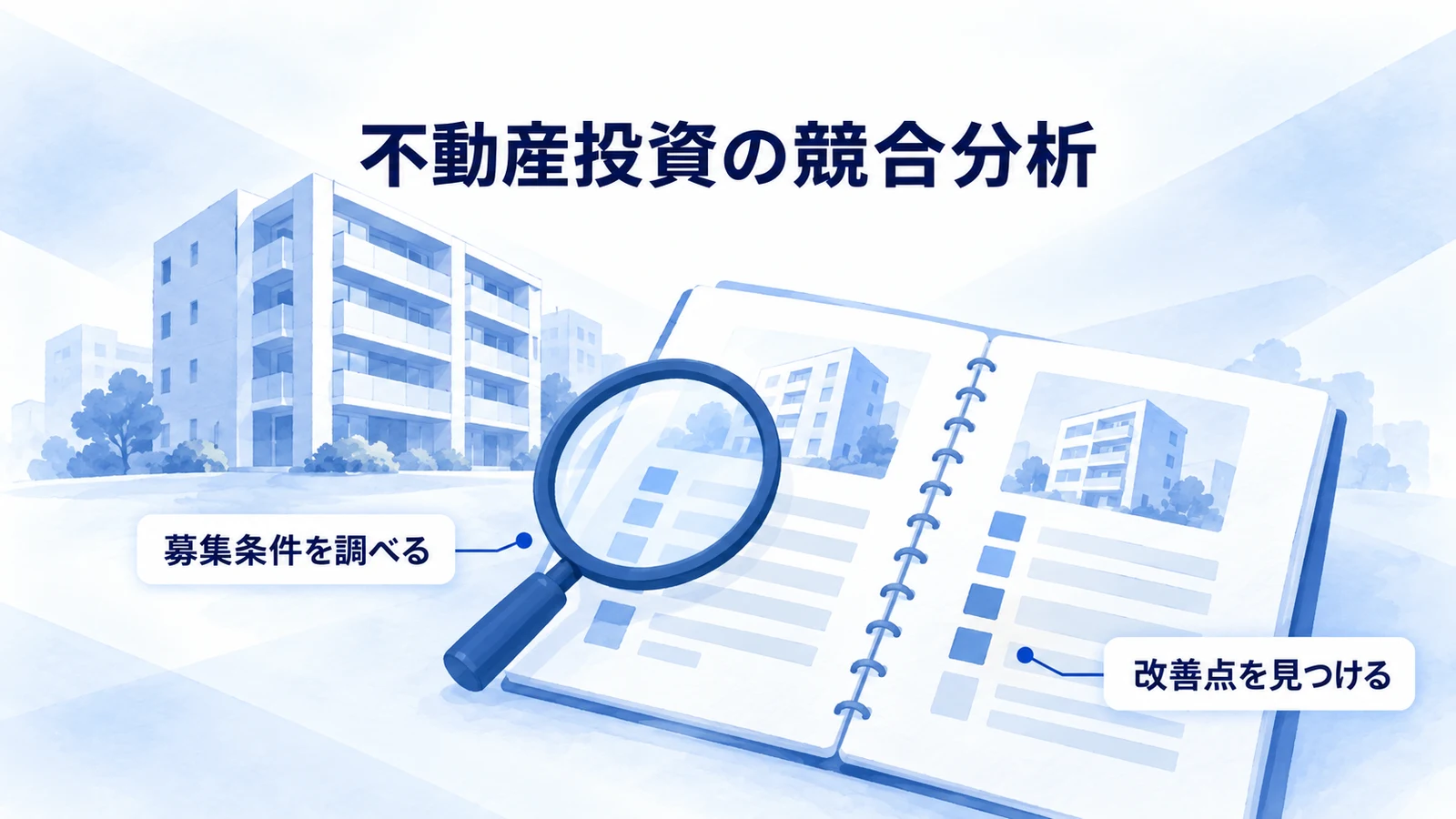 不動産投資の競合分析｜賃料・設備・募集条件の比べ方