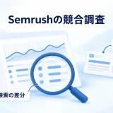 検索レポートと広告を目的別に調べるイメージ