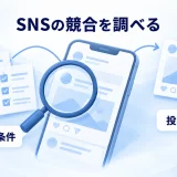 SNSの公開投稿を比較し、自社で試す改善案へつなげる概念図