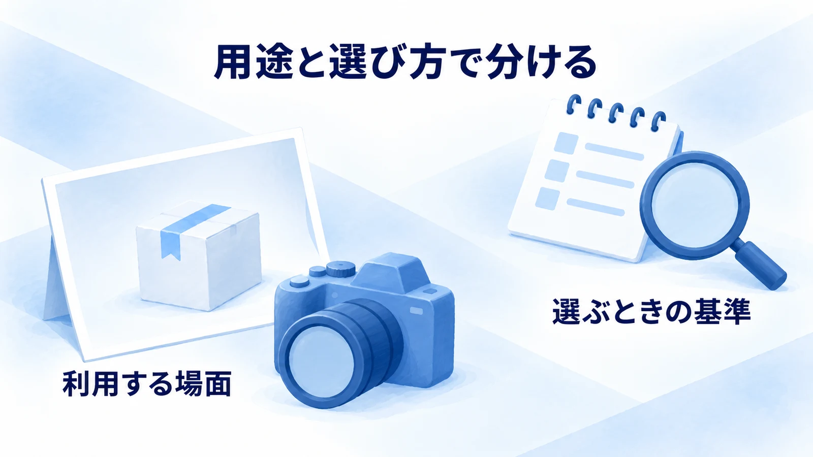 属性だけでなく利用目的や選ぶ条件から市場を分ける