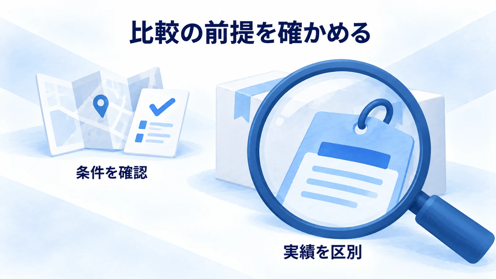 商品規格と調査範囲を確認する図
