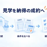 式場見学の希望と見積もりの条件を確認し、疑問を解消して成約につなげる図