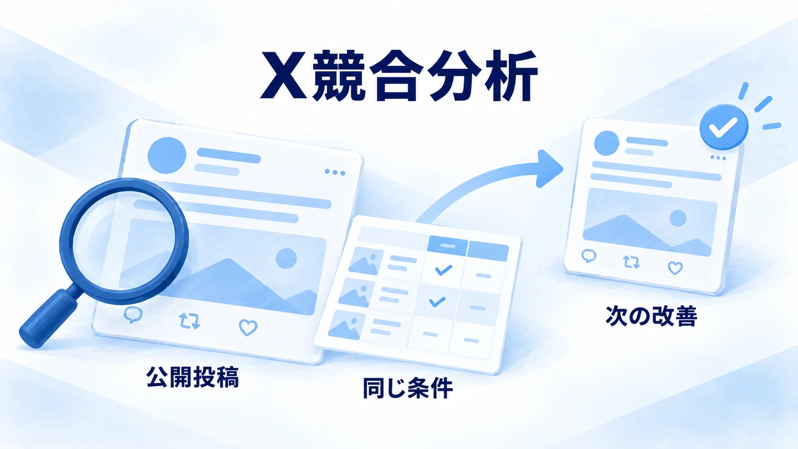 X（Twitter）競合分析のアイキャッチ